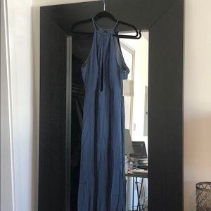 Navy Blue floor length dress. Perfect for wedding!